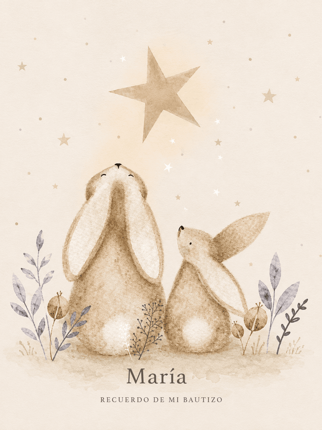 Santito Conejitos — ilustración en acuarela