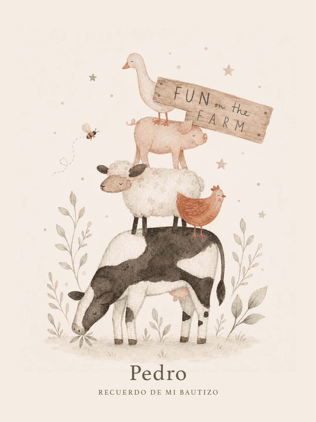 Santito Farm — ilustración en acuarela