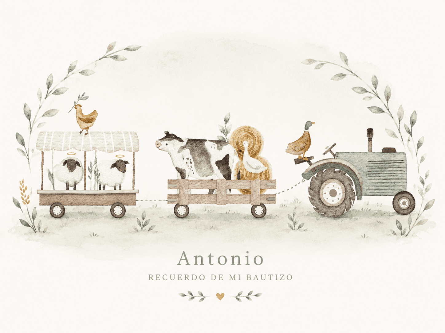 Santito Jardín — ilustración en acuarela