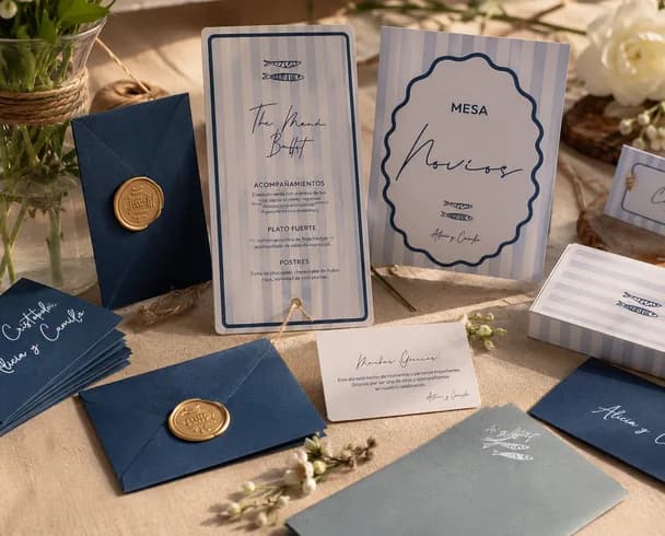 Papelería — preview matrimonios y celebraciones